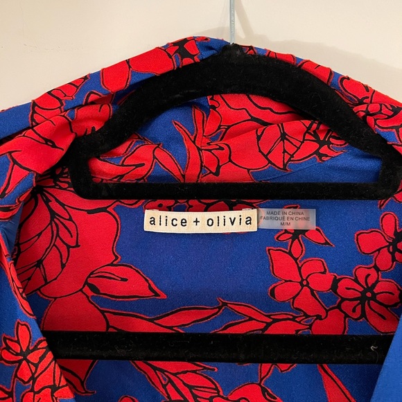 Alice & Olivia Gwenda Floral Tie Neck Dress - Picture 5 of 8